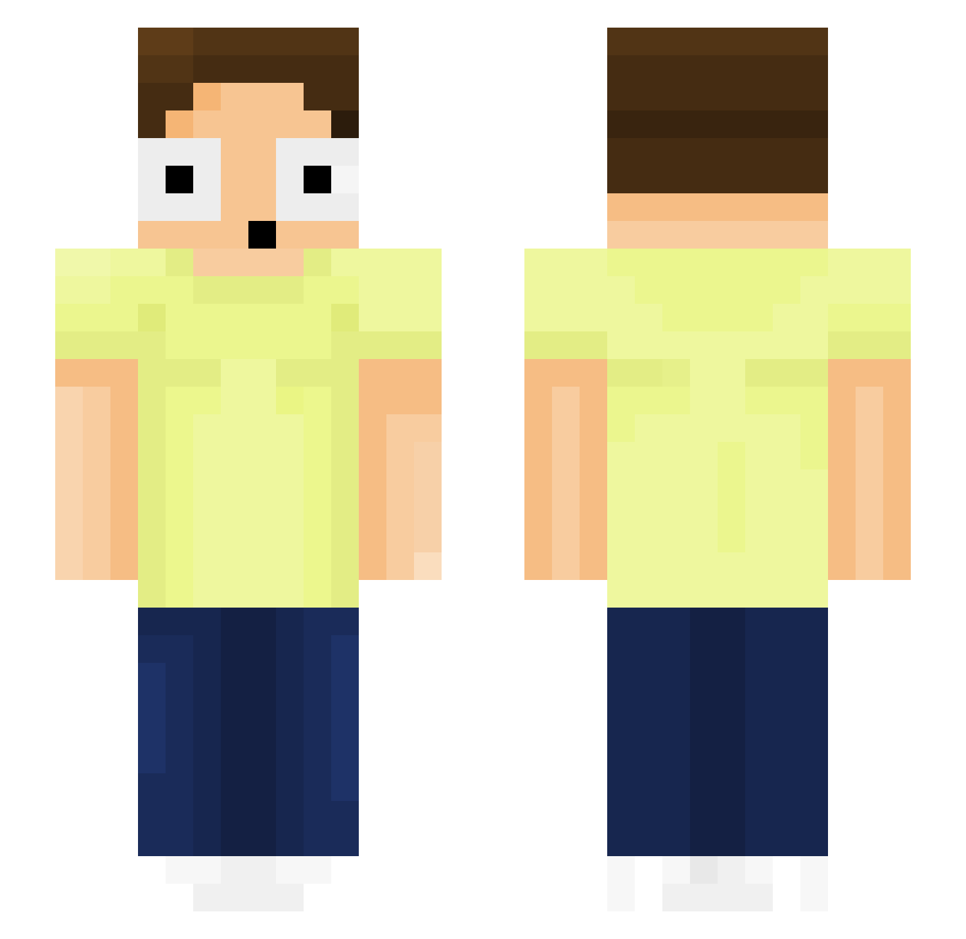 PrimePepe69 Minecraft skin, front and back view