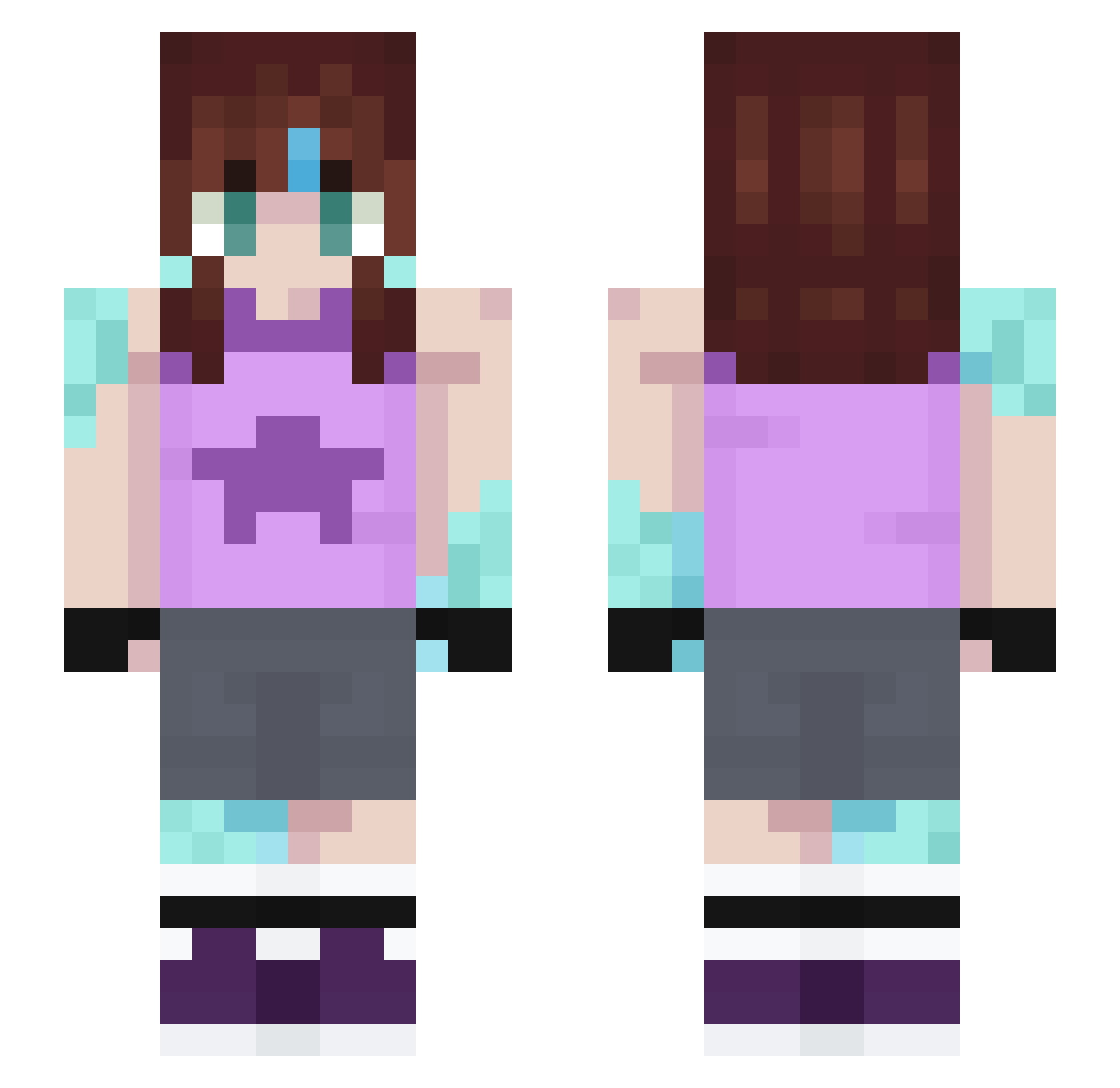 alkea_ Minecraft skin, front and back view