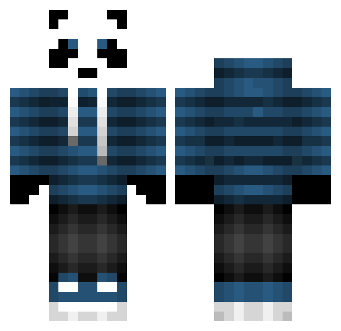 SmileyChris9 Minecraft skin, front and back view