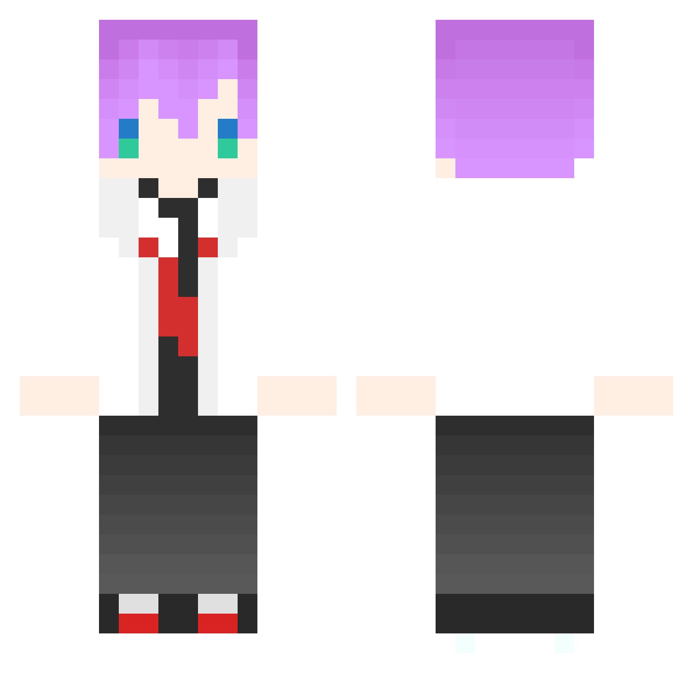 NanoLin211 Minecraft skin, front and back view