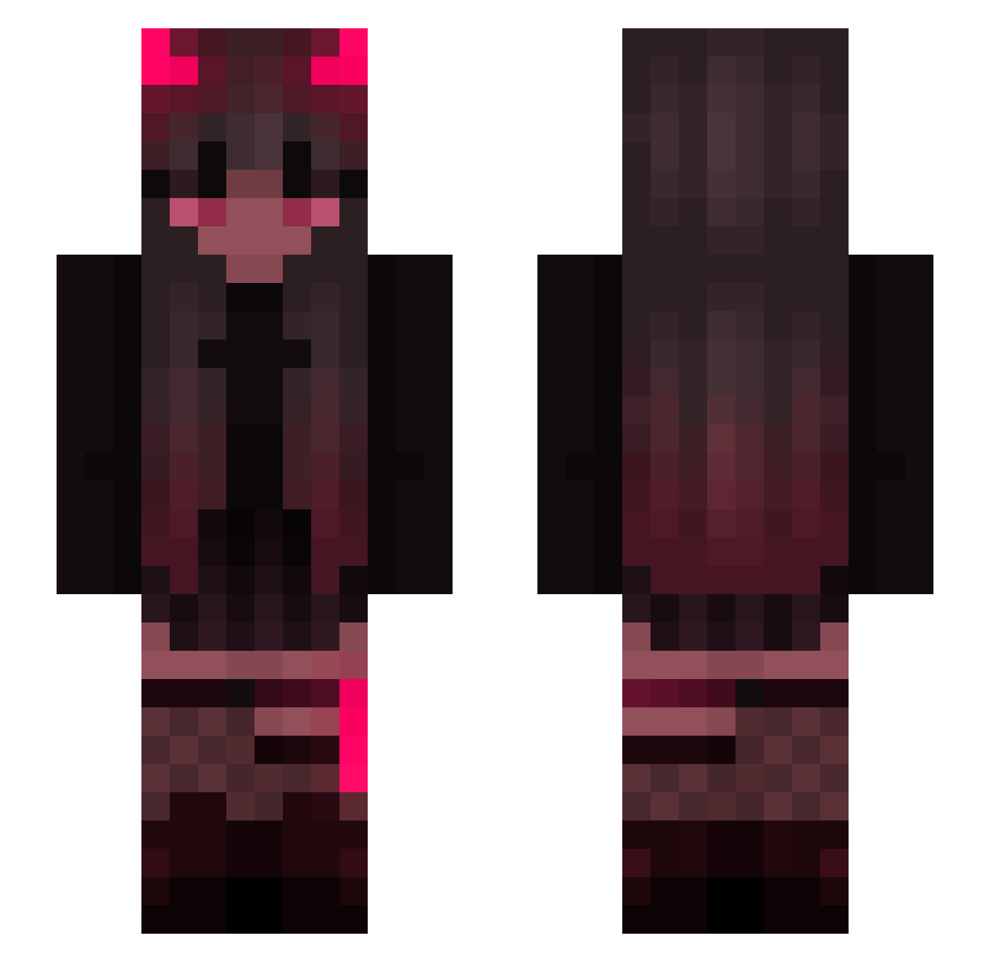 Annalexx Minecraft skin, front and back view