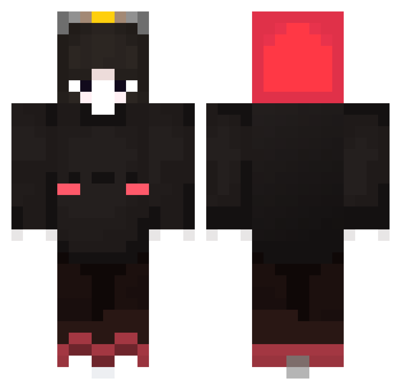 Refrigerador_ Minecraft skin, front and back view