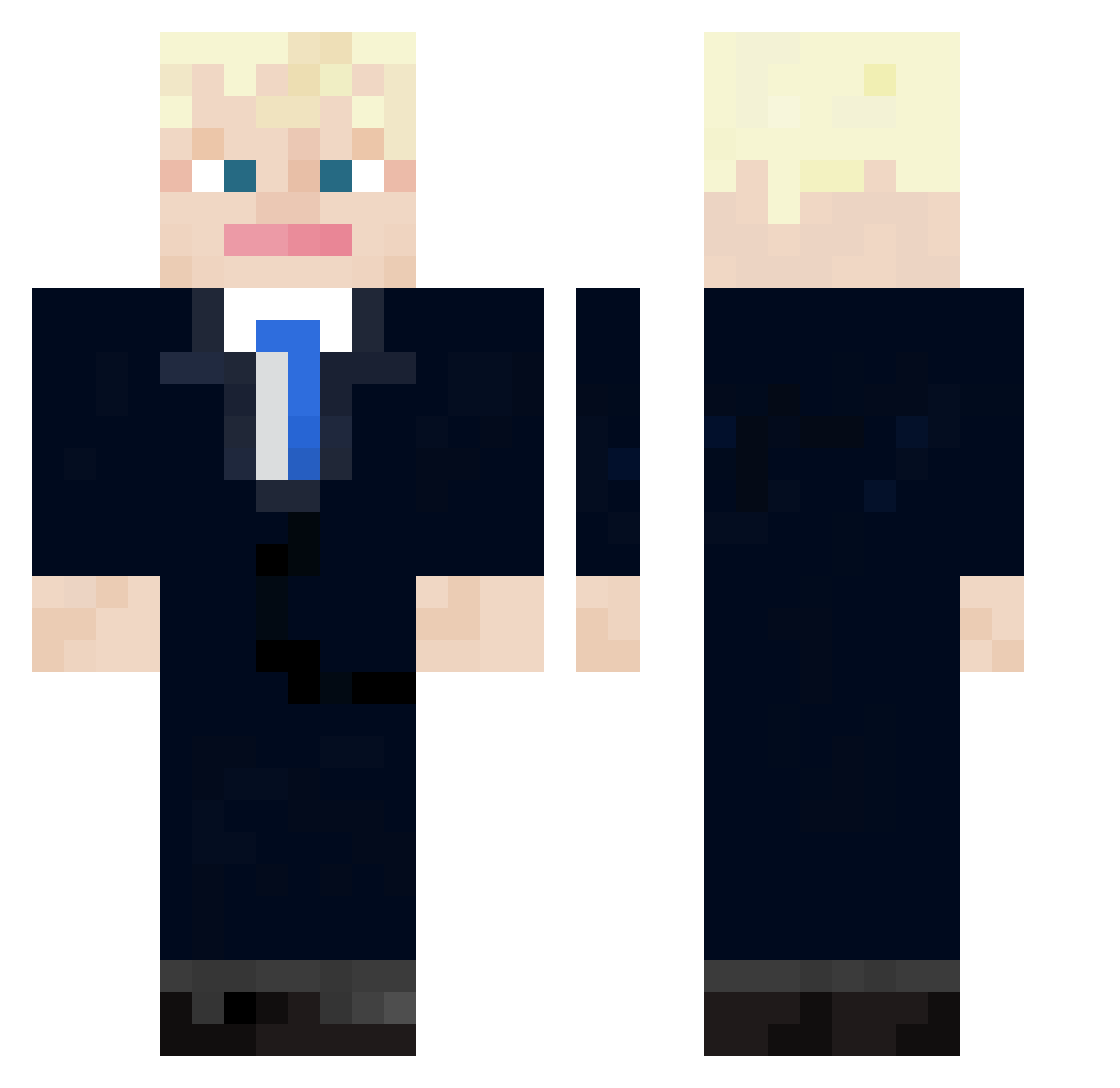 Tobiaz847 Minecraft skin, front and back view