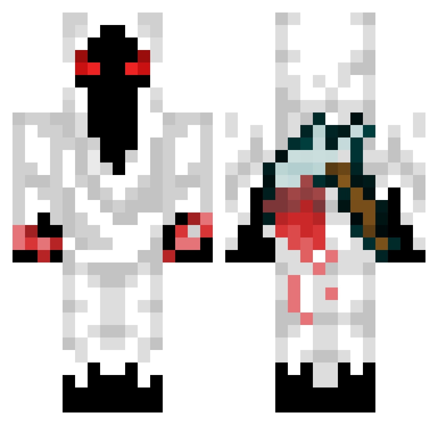 Poeniee Minecraft skin, front and back view