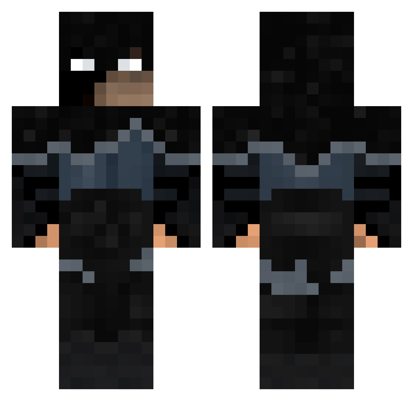 wywroty Minecraft skin, front and back view