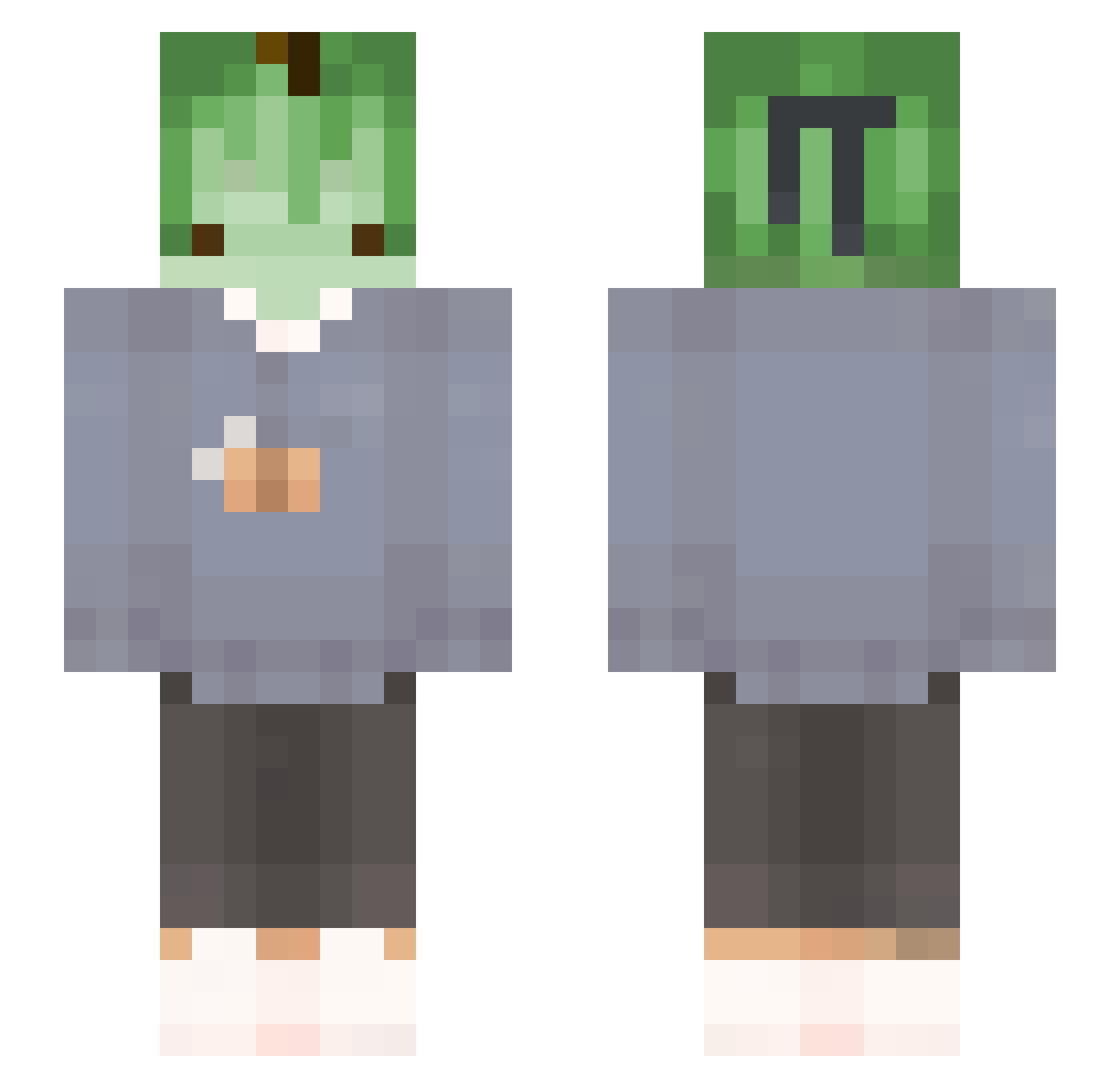 sufjo Minecraft skin, front and back view