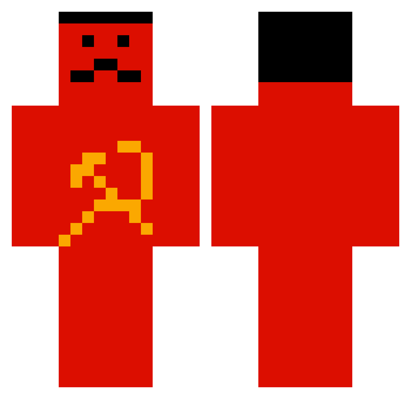 GLARFI123 Minecraft skin, front and back view