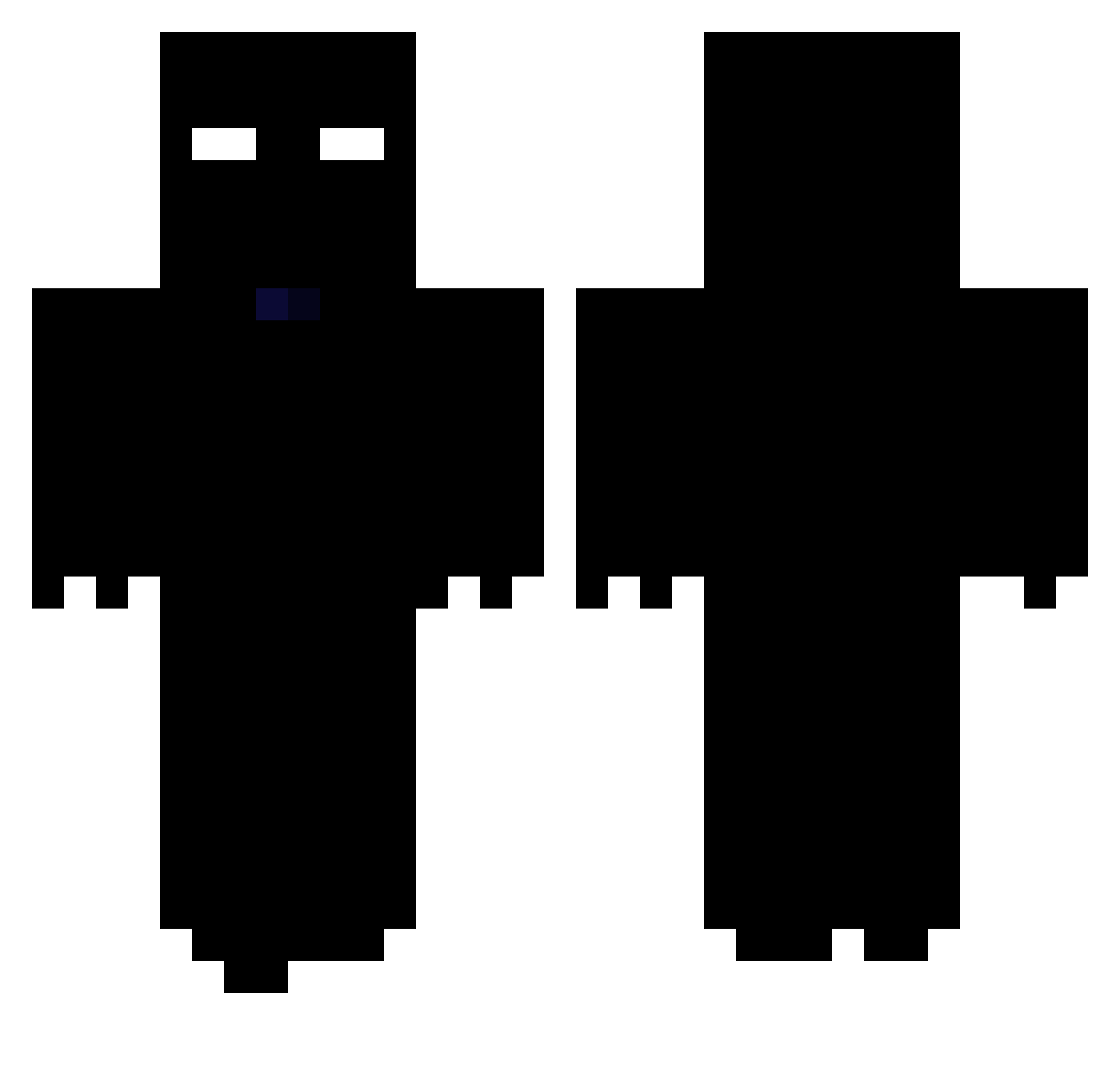 Swappz Minecraft skin, front and back view