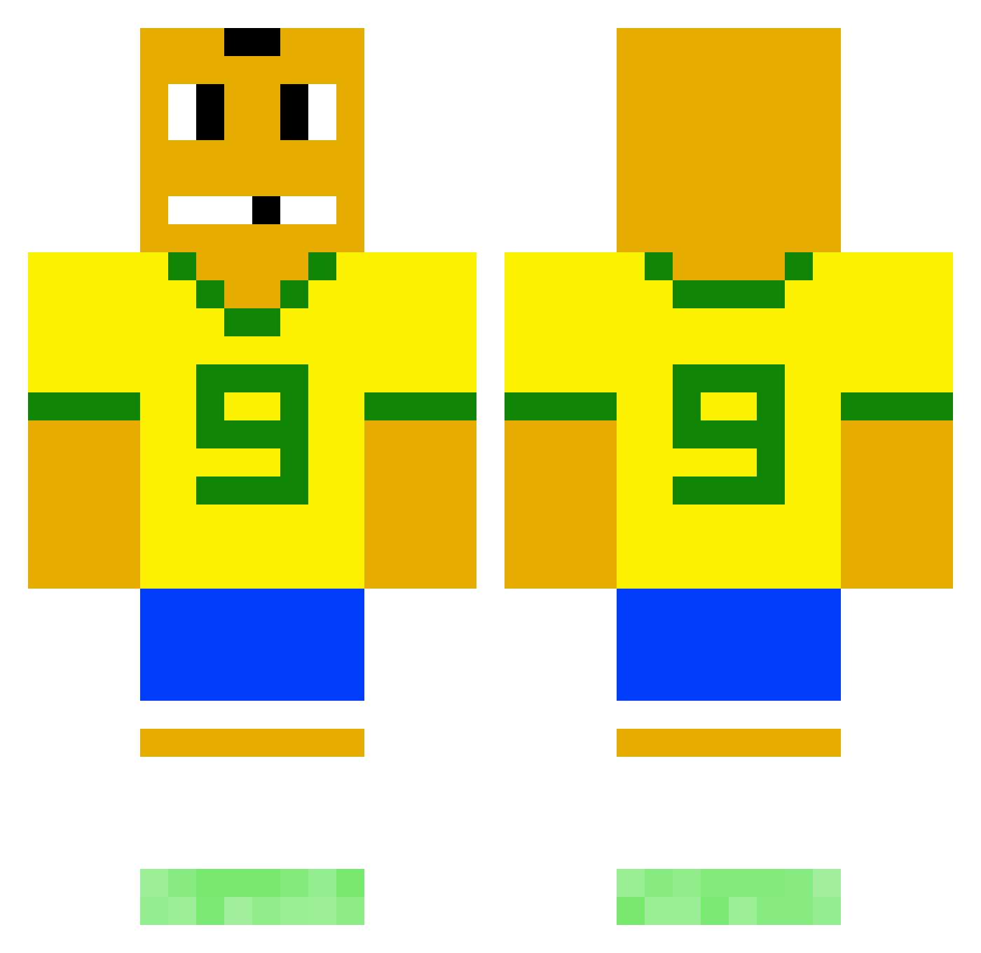 SehrSerhat Minecraft skin, front and back view