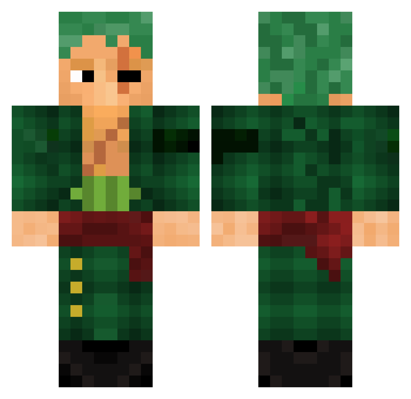 ThePlague531 Minecraft skin, front and back view