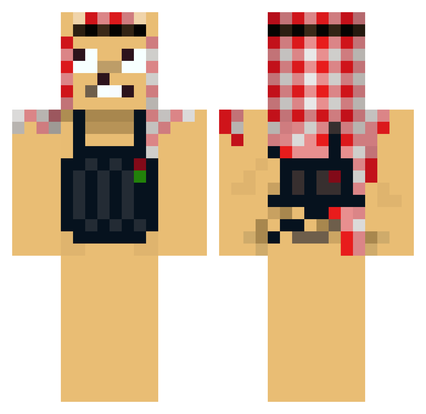 Mikkura_PC Minecraft skin, front and back view