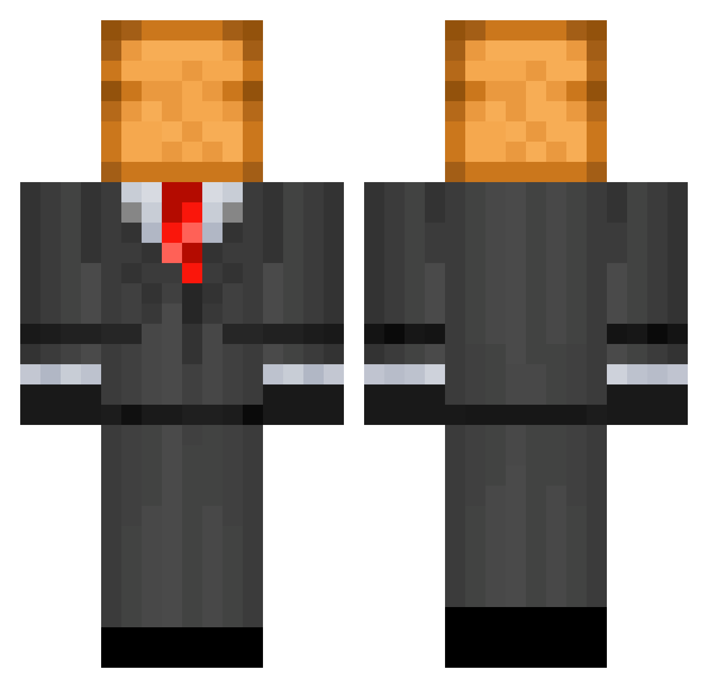 TimeOfFlight Minecraft skin, front and back view
