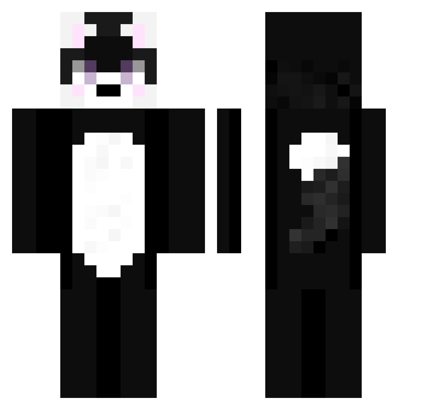 Pompanos Minecraft skin, front and back view