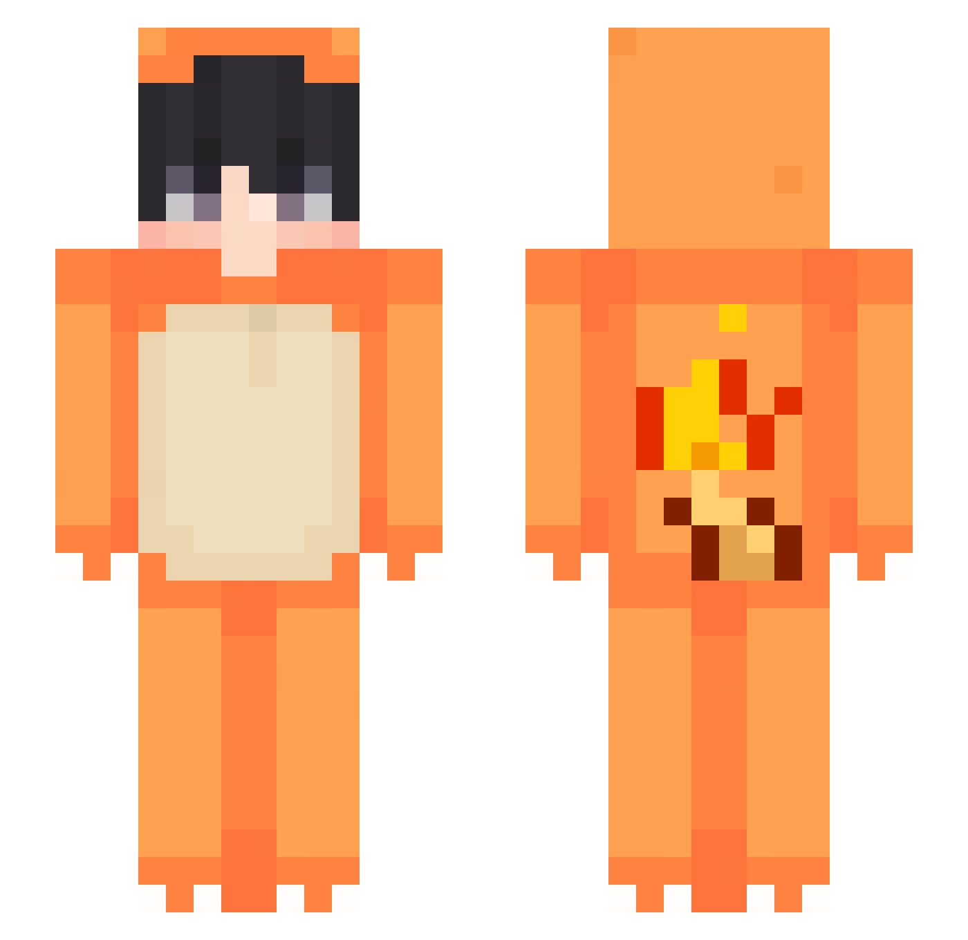 Docin Minecraft skin, front and back view