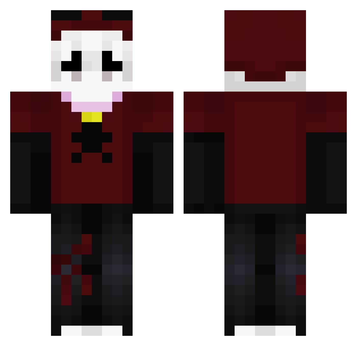 IceAurex Minecraft skin, front and back view