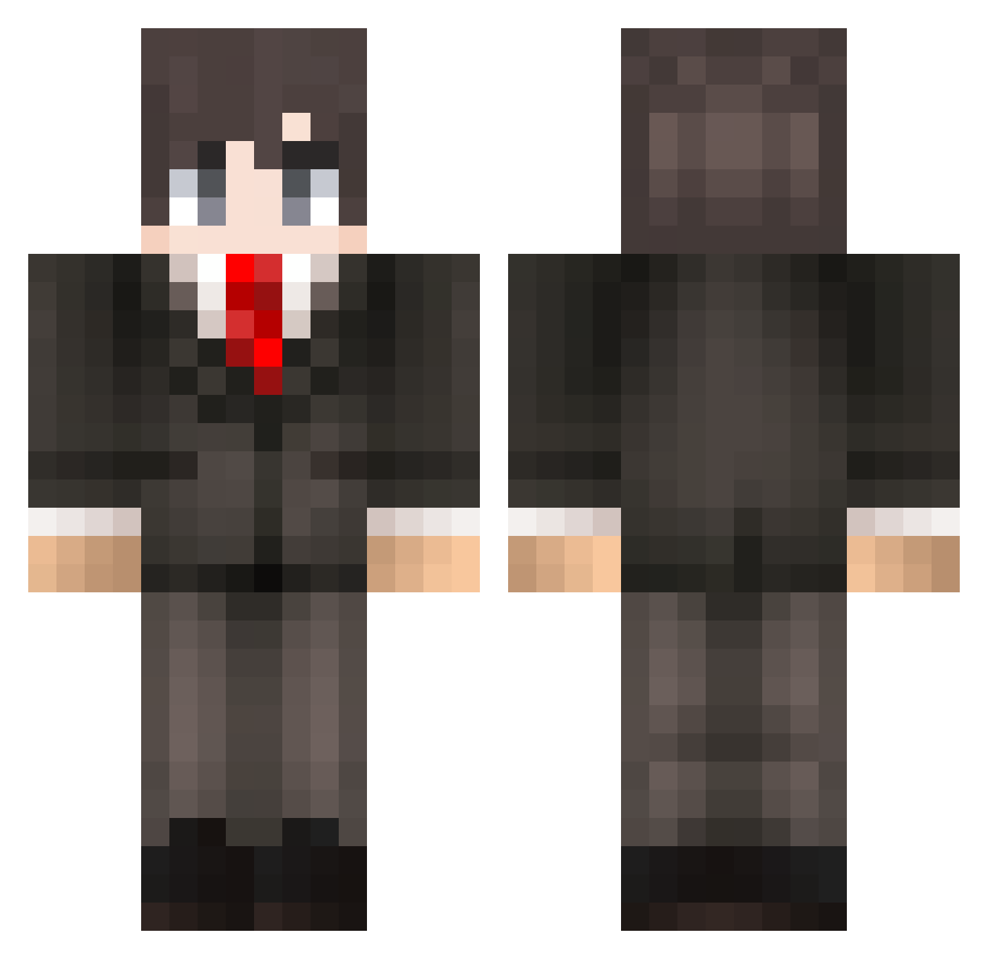 Turaiga Minecraft skin, front and back view