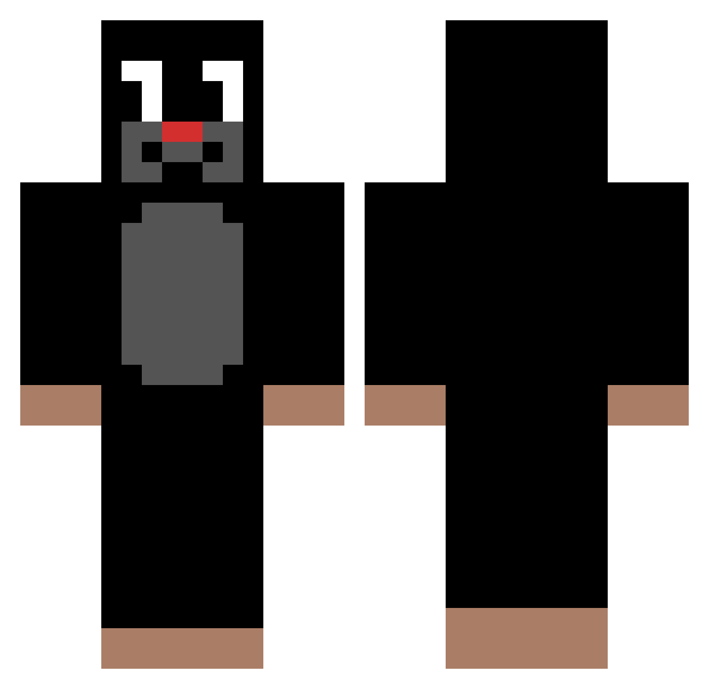 MlodyInwestor Minecraft skin, front and back view