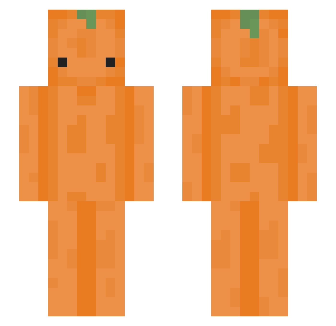 Palooka Minecraft skin, front and back view