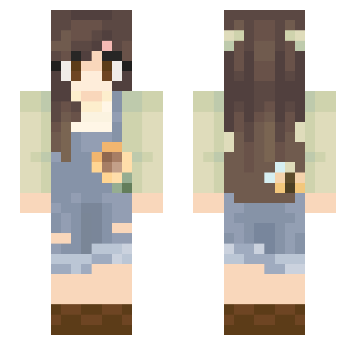 zazadiethelm Minecraft skin, front and back view
