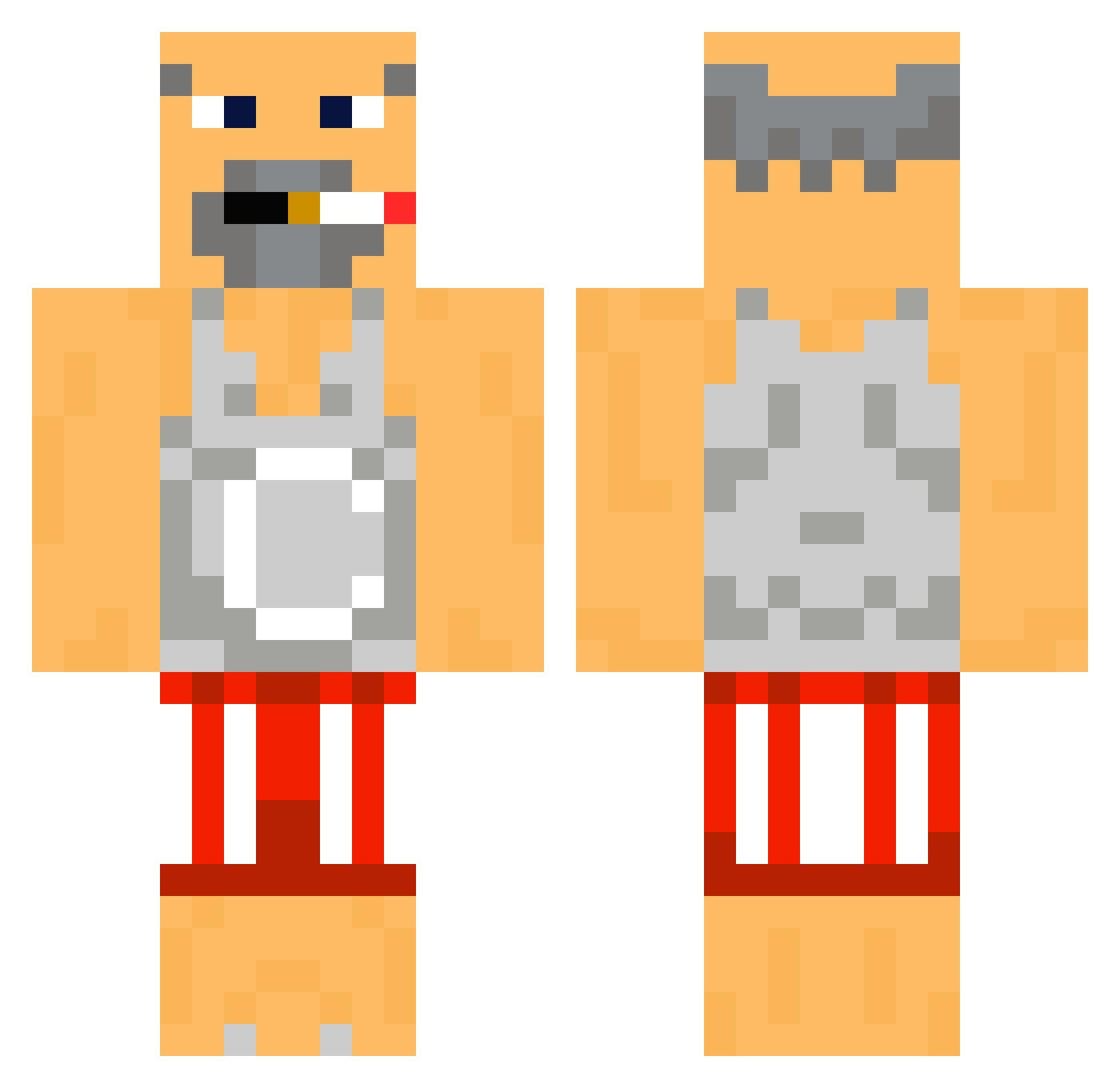 StalZelazna1910 Minecraft skin, front and back view
