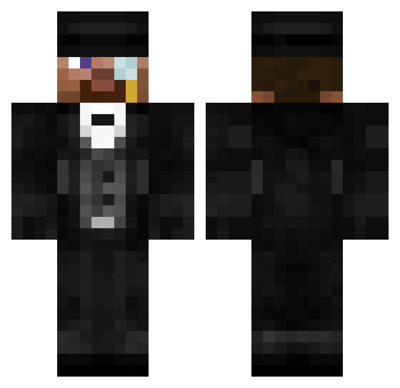 The_Last_Damian Minecraft skin, front and back view