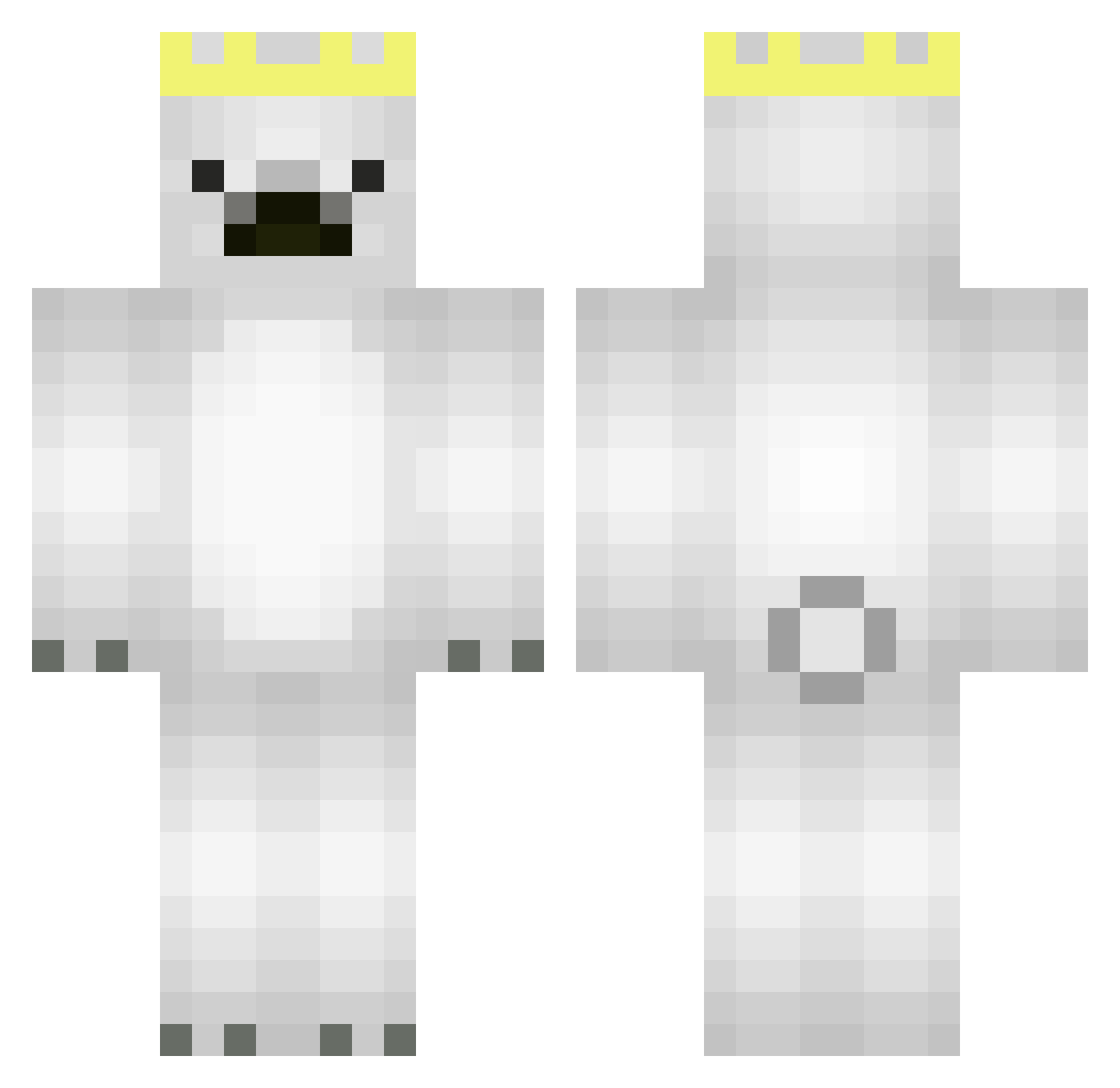 wprr Minecraft skin, front and back view