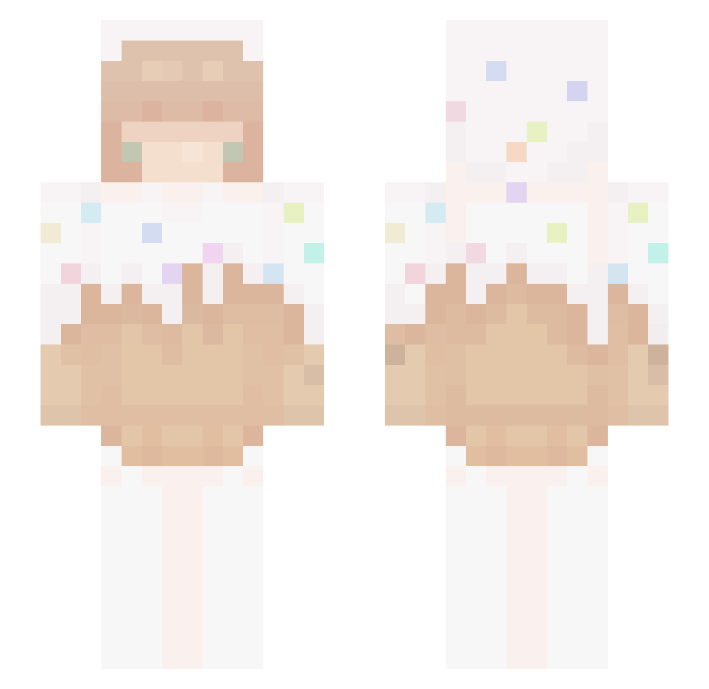 itsyumiii Minecraft skin, front and back view