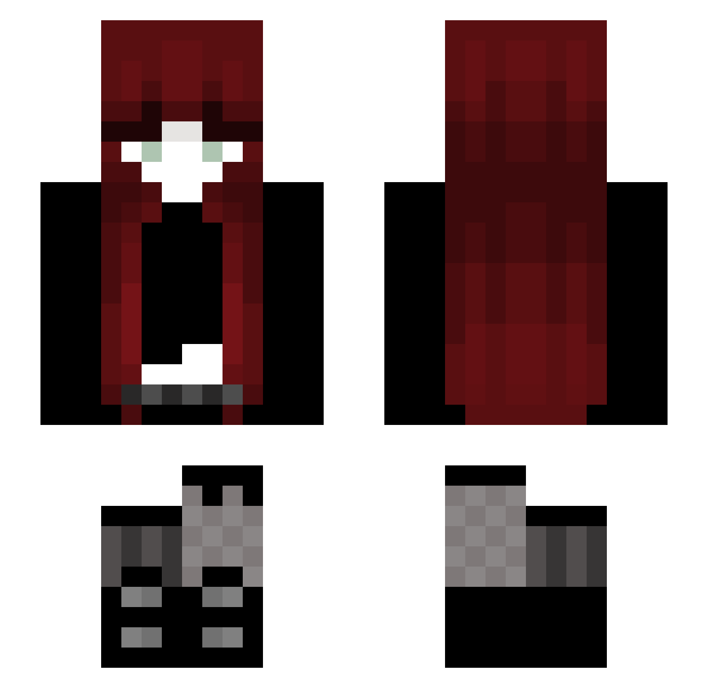 Sp0cony_Hagi Minecraft skin, front and back view