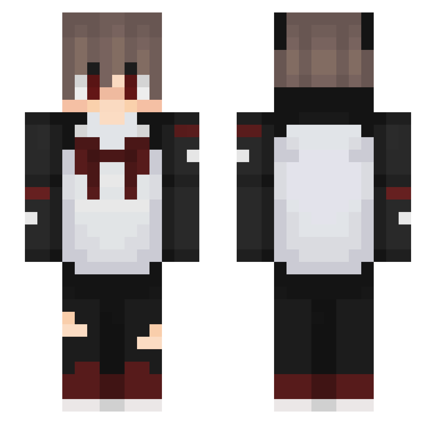 SrFajardo Minecraft skin, front and back view