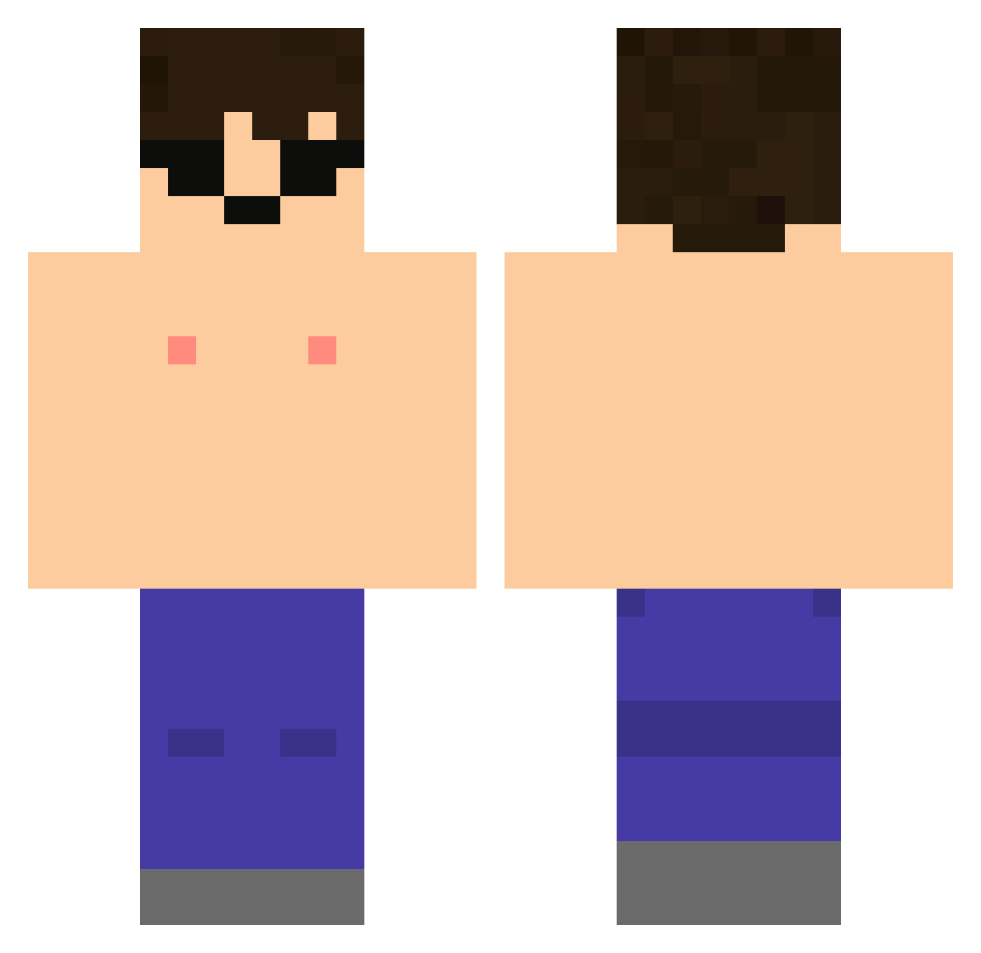 xMrRovers21 Minecraft skin, front and back view