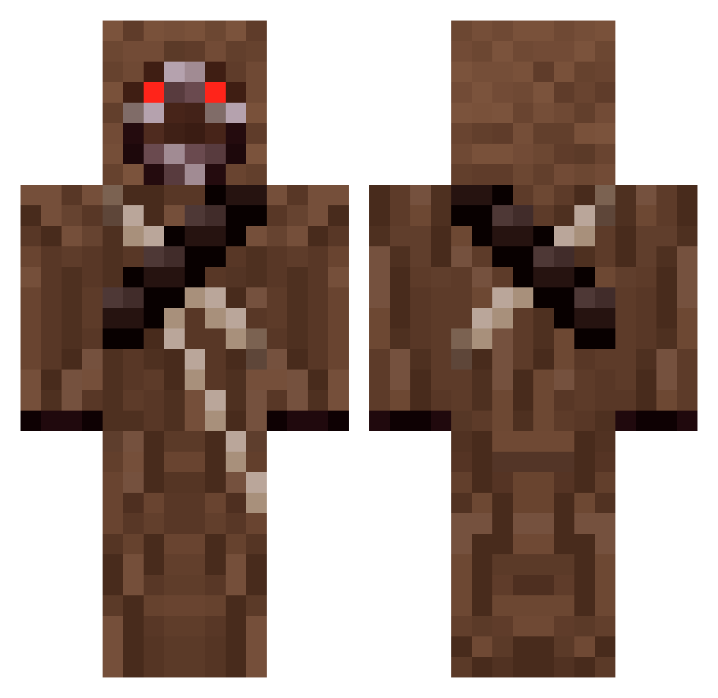 MrSugundeez Minecraft skin, front and back view