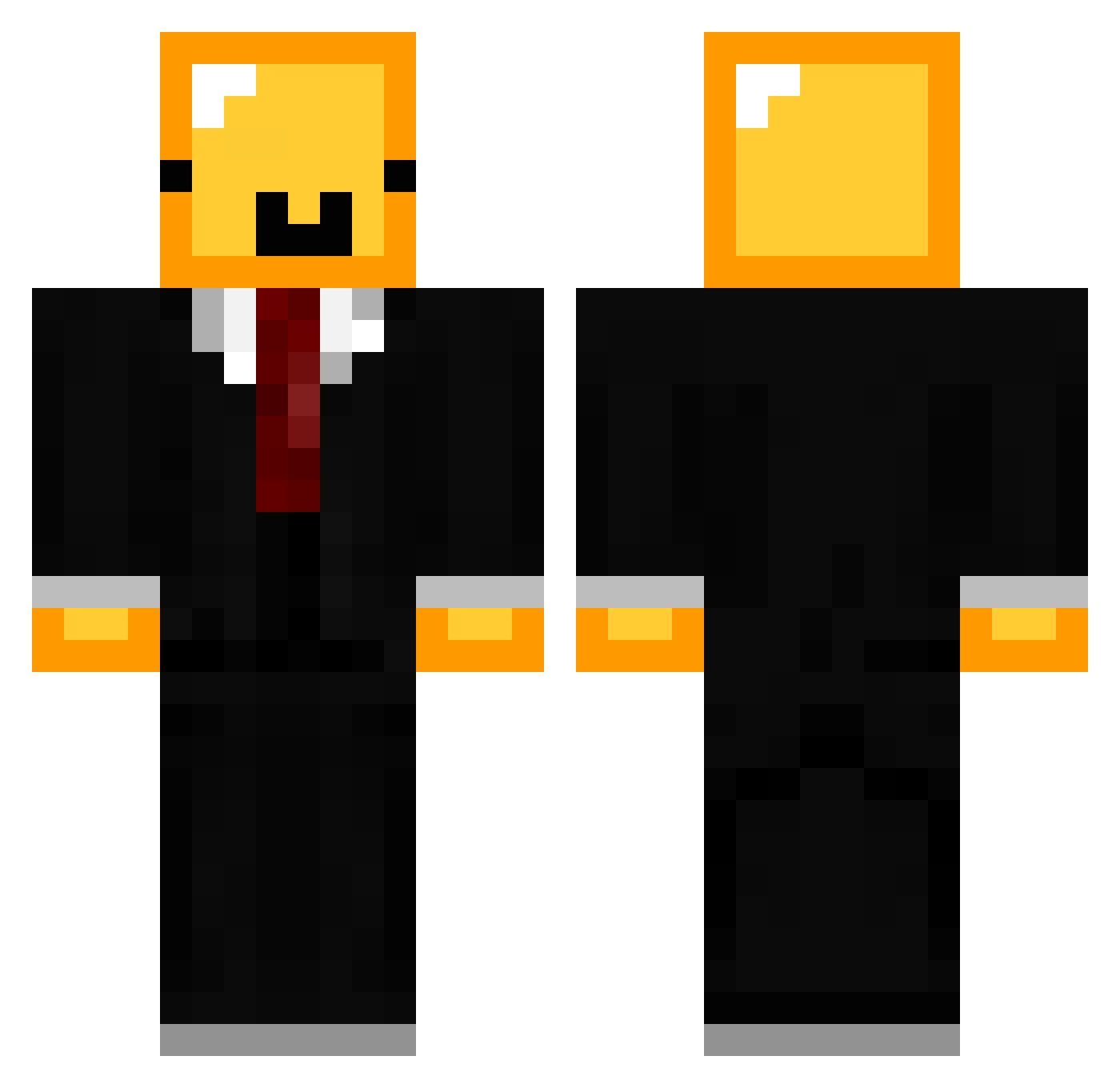 Smadams Minecraft skin, front and back view