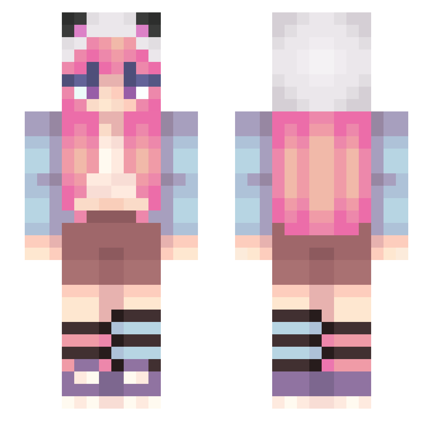 YolOTalO Minecraft skin, front and back view