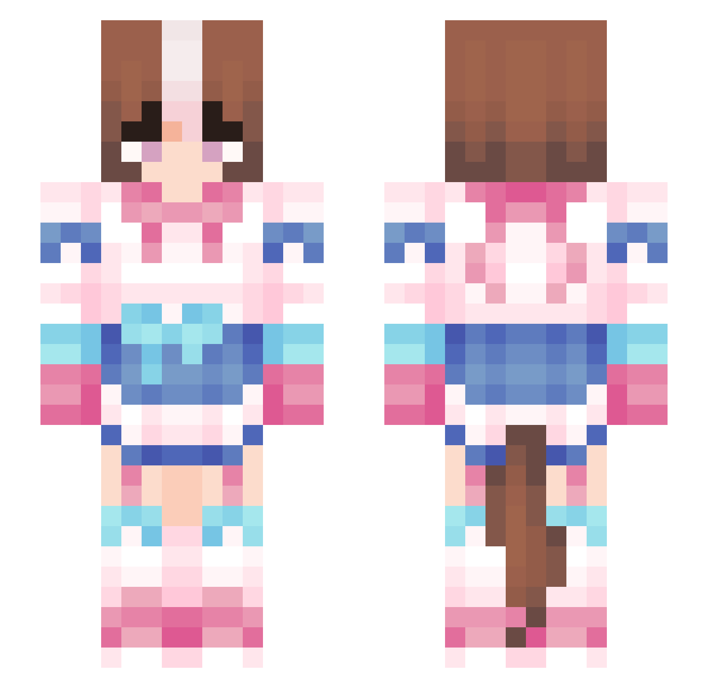 SammyKasumi Minecraft skin, front and back view