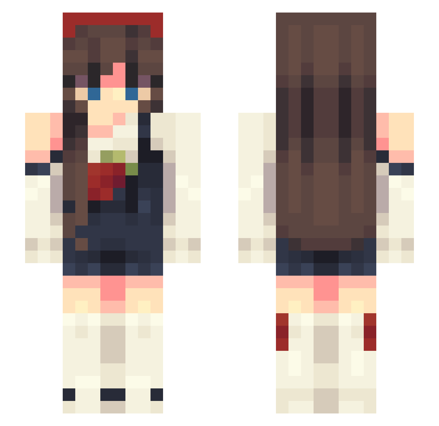 tis_Blue Minecraft skin, front and back view