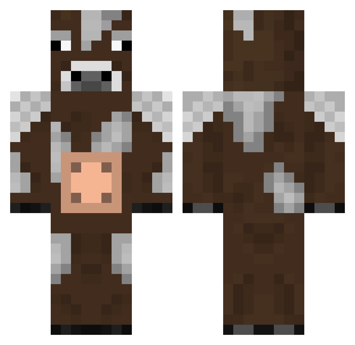 synth_rat Minecraft skin, front and back view