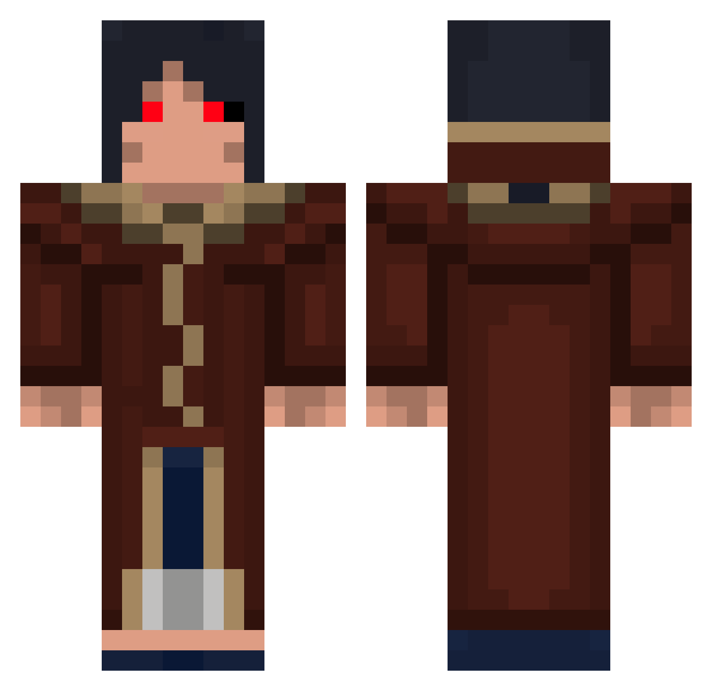 sellorderspammer Minecraft skin, front and back view