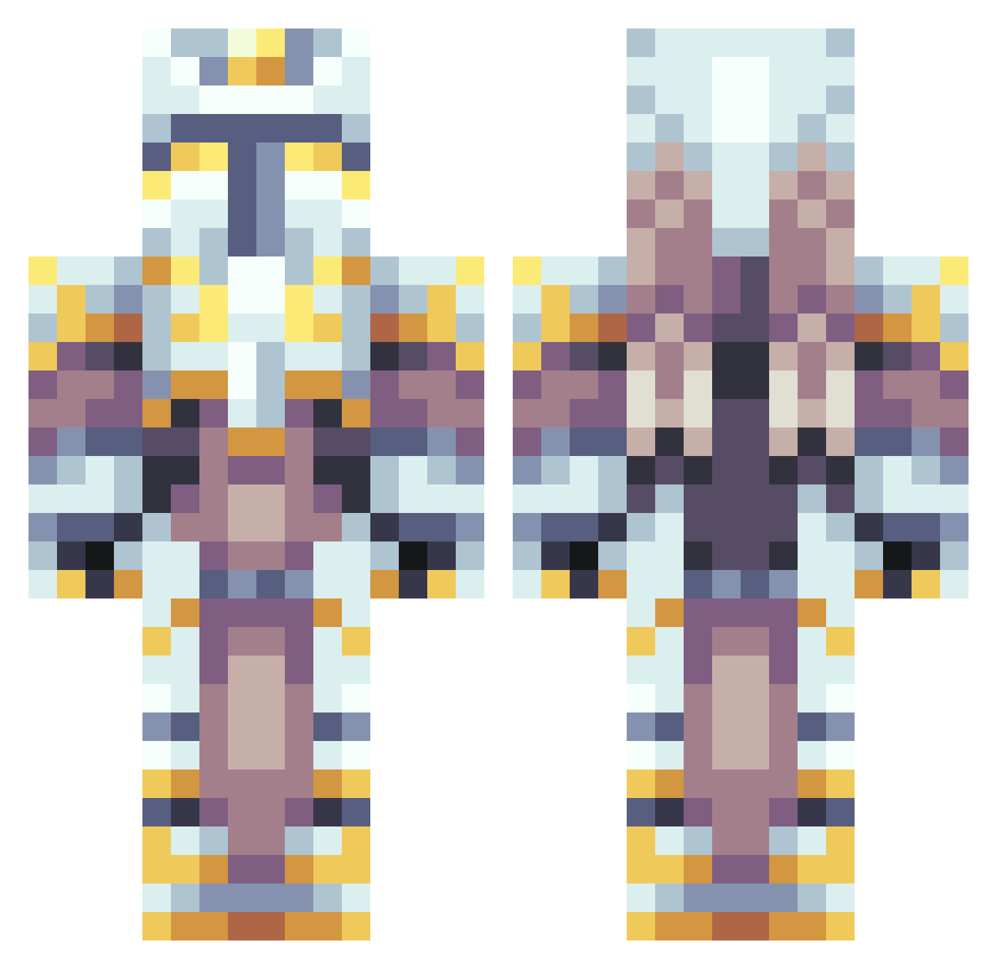 Revlynn Minecraft skin, front and back view