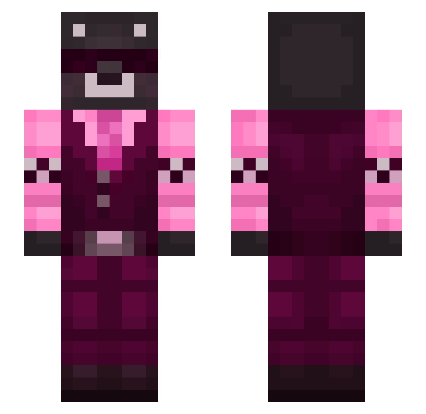 SpreenLarp Minecraft skin, front and back view