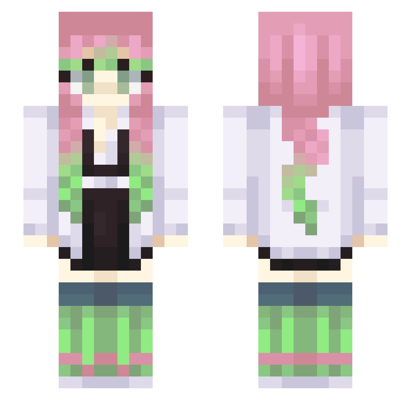 Mini_MC Minecraft skin, front and back view
