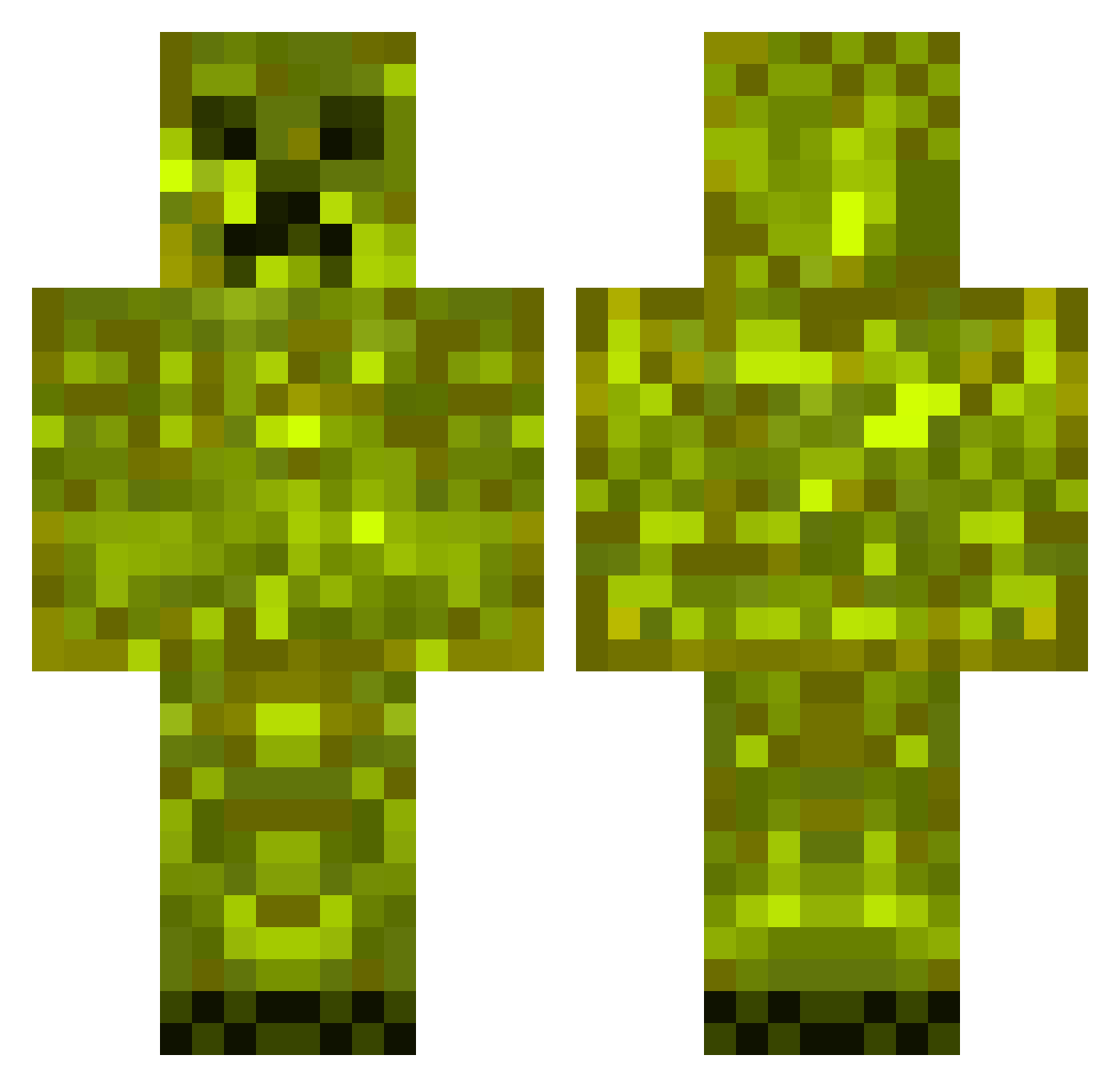 Psilocin Minecraft skin, front and back view