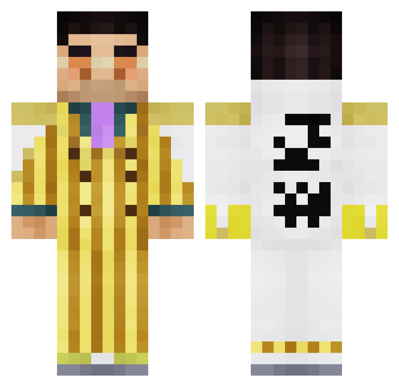 Transgressors Minecraft skin, front and back view