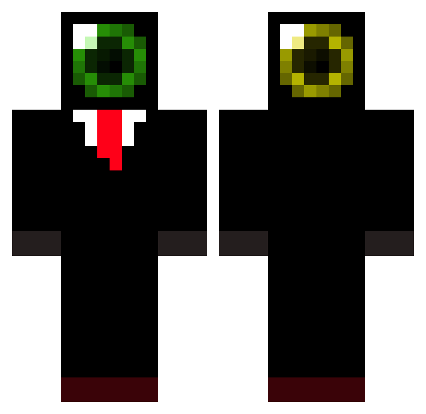 timberland Minecraft skin, front and back view