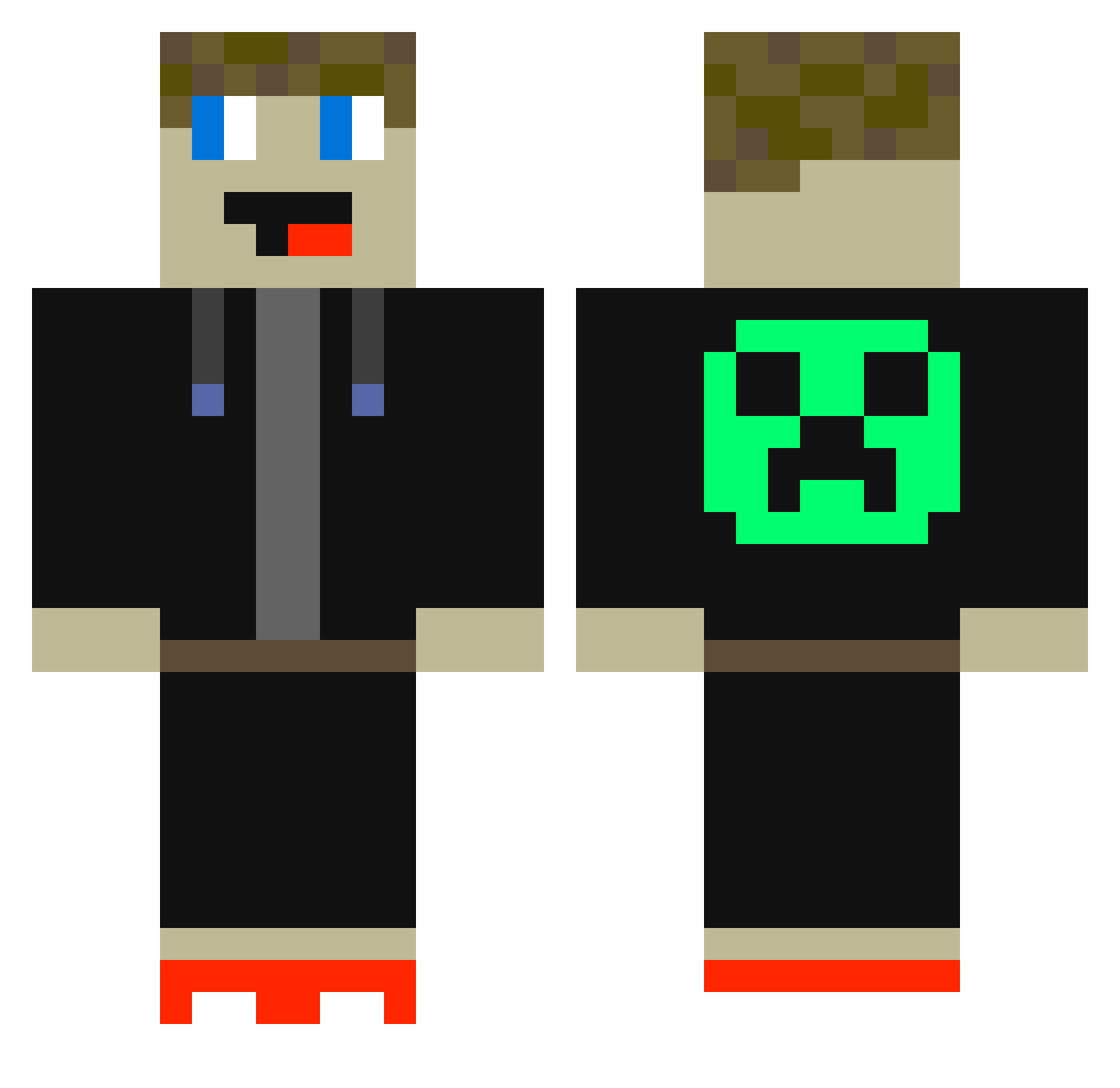 RafiX_2115 Minecraft skin, front and back view