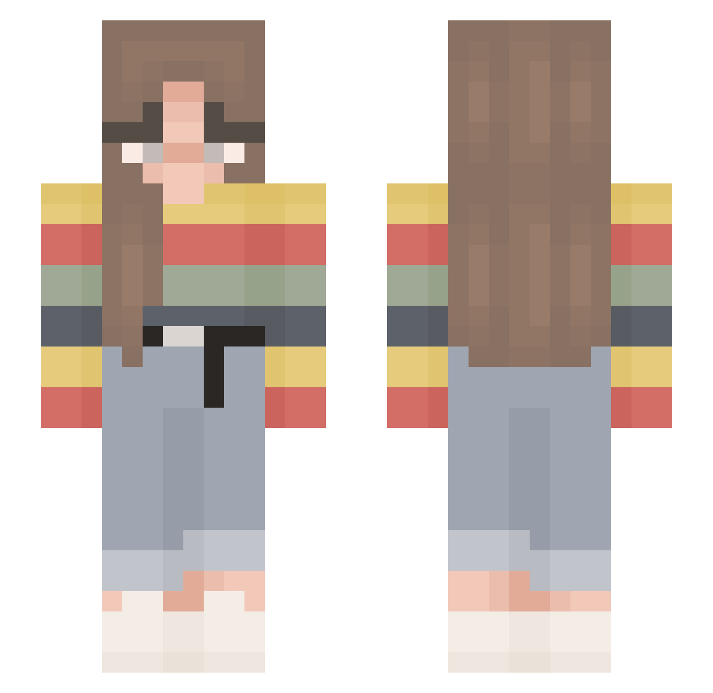 Purple_Narwhal6 Minecraft skin, front and back view