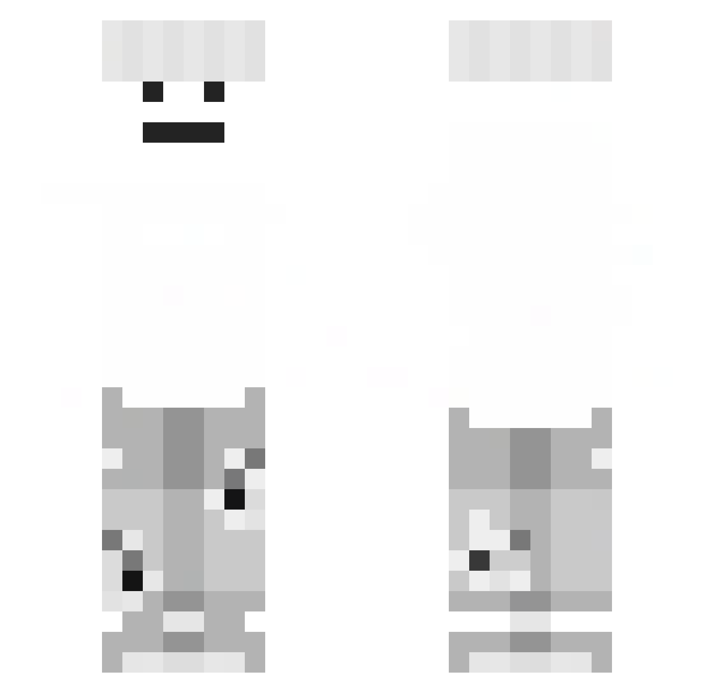 SlioNx Minecraft skin, front and back view