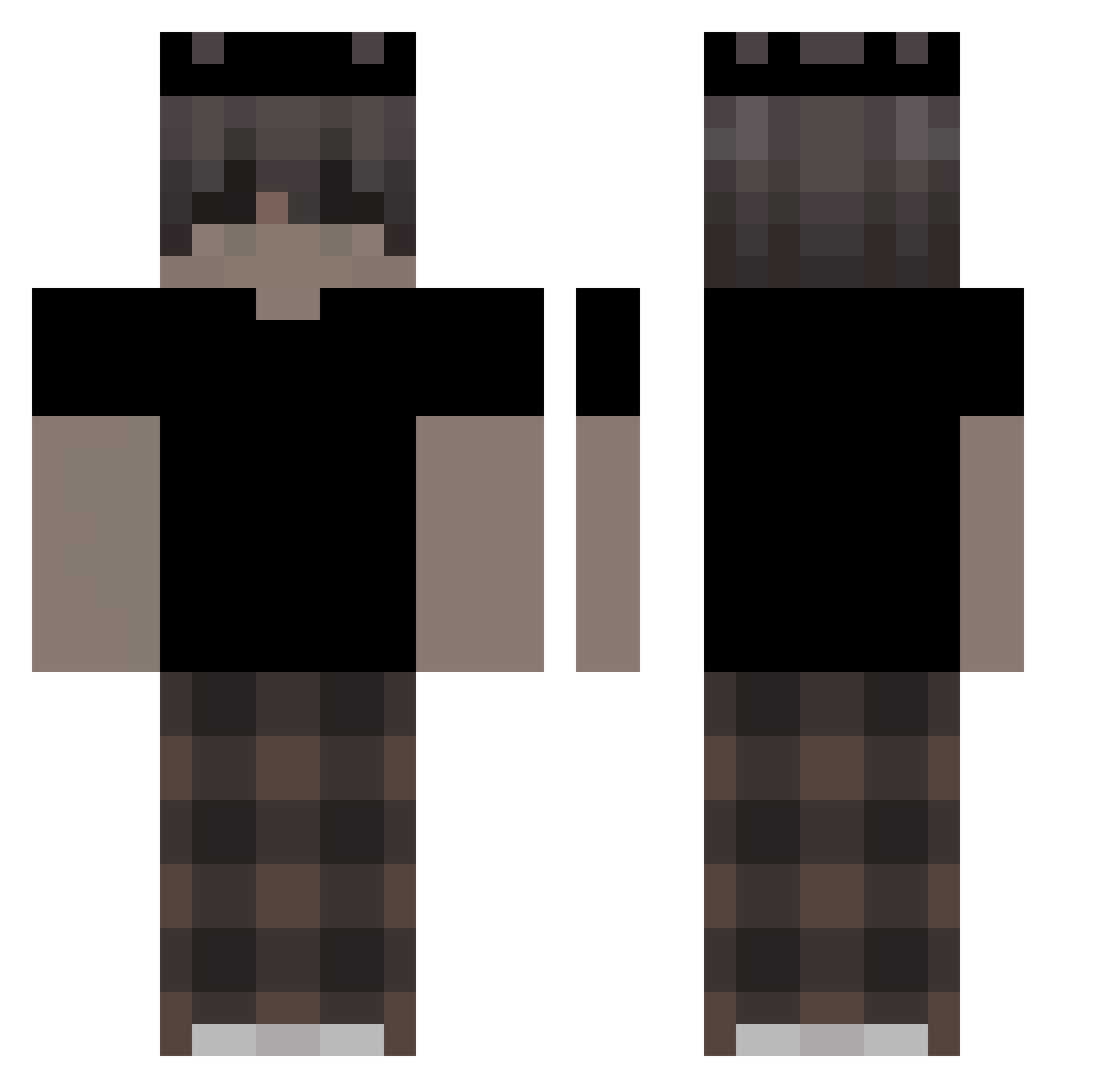 leoballls Minecraft skin, front and back view