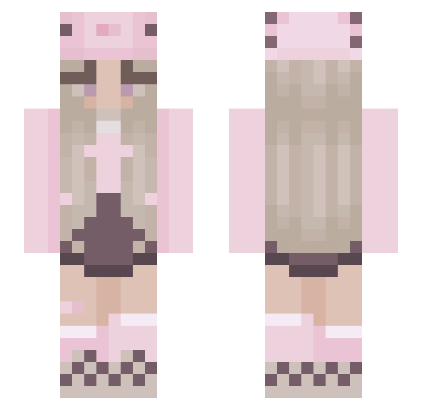 Soupy__exe Minecraft skin, front and back view