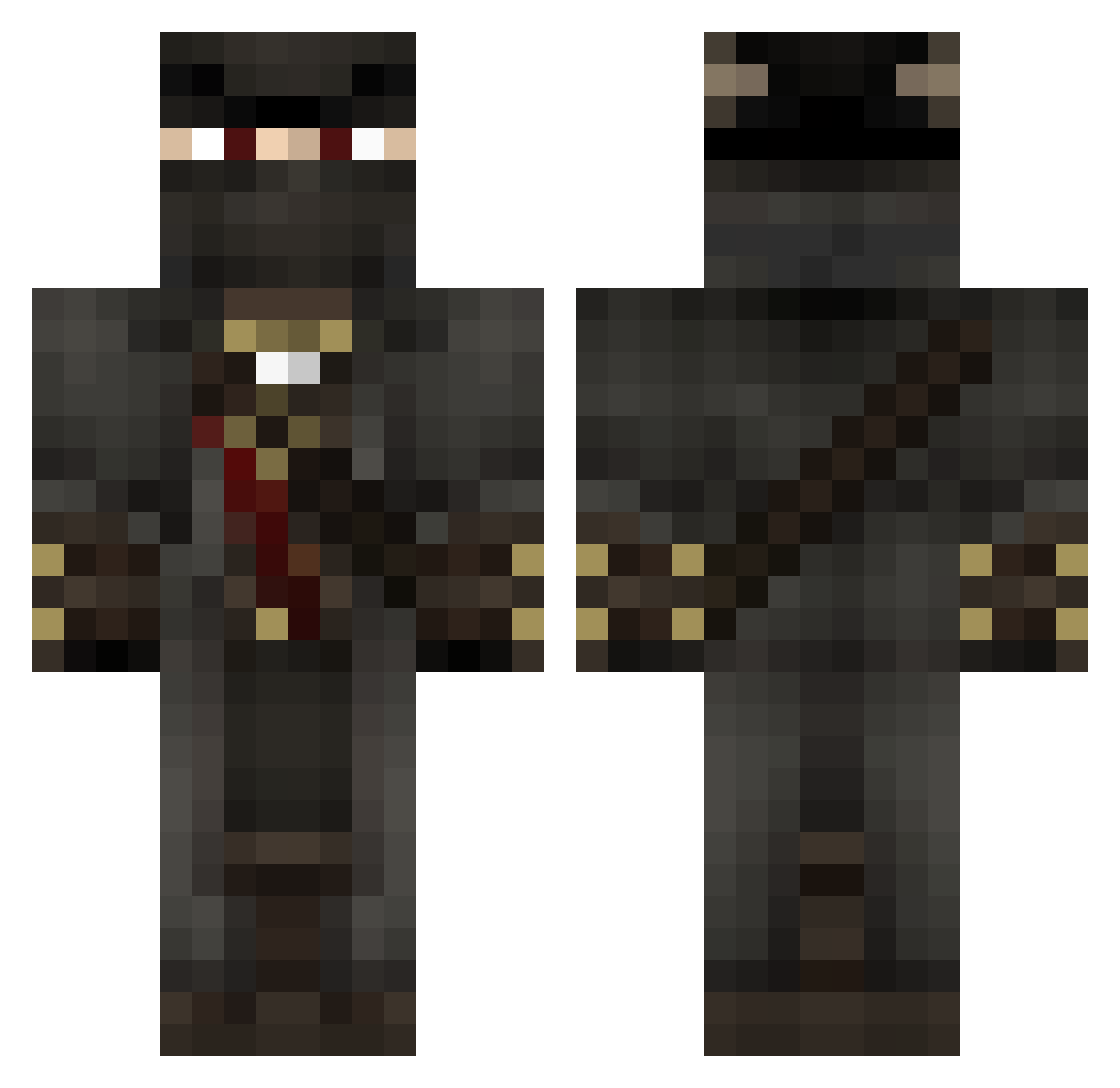 sarusokawaii Minecraft skin, front and back view