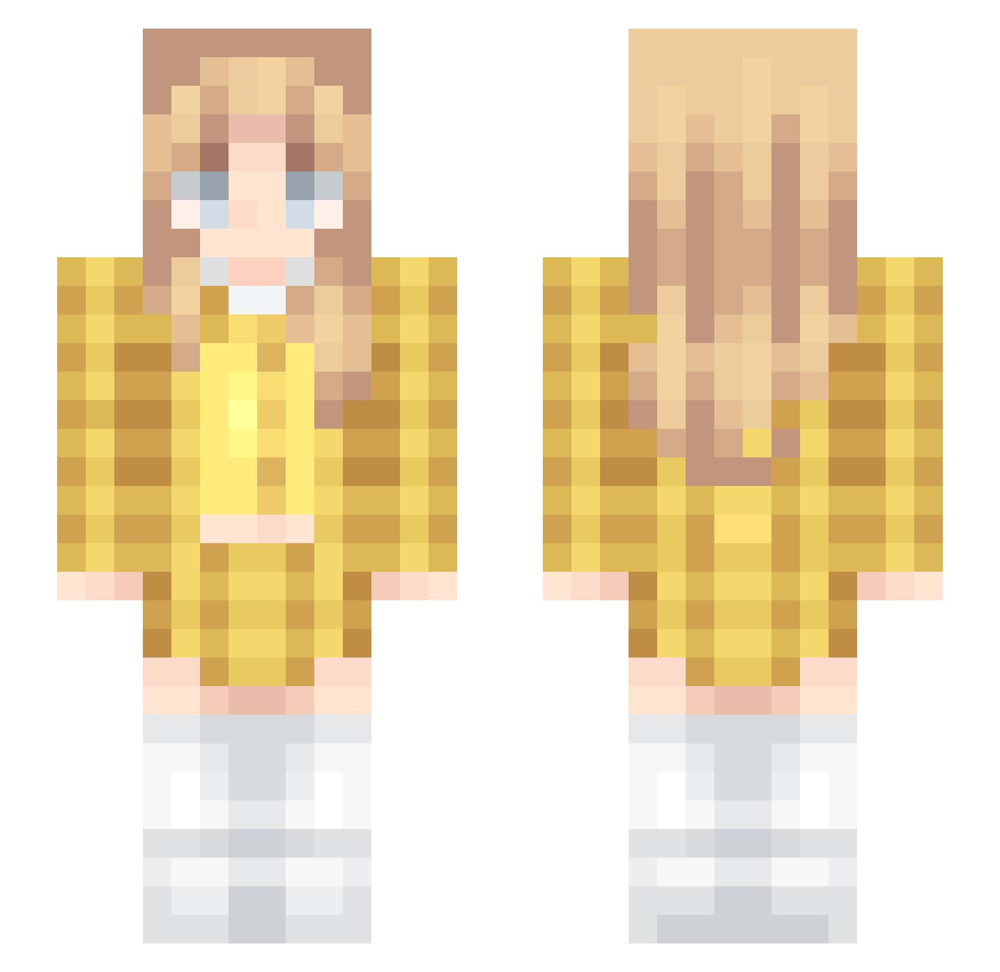 livianala Minecraft skin, front and back view